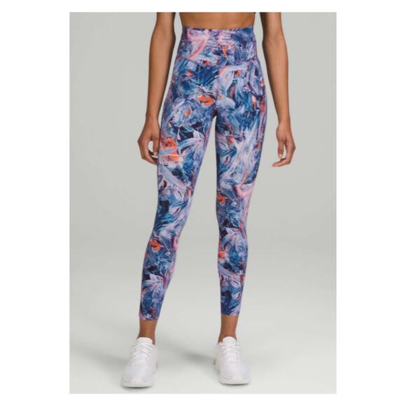 Lululemon Atmospheric Purple Multi base Pace High Rise Running Tight 25” Sz.6 - Picture 1 of 16